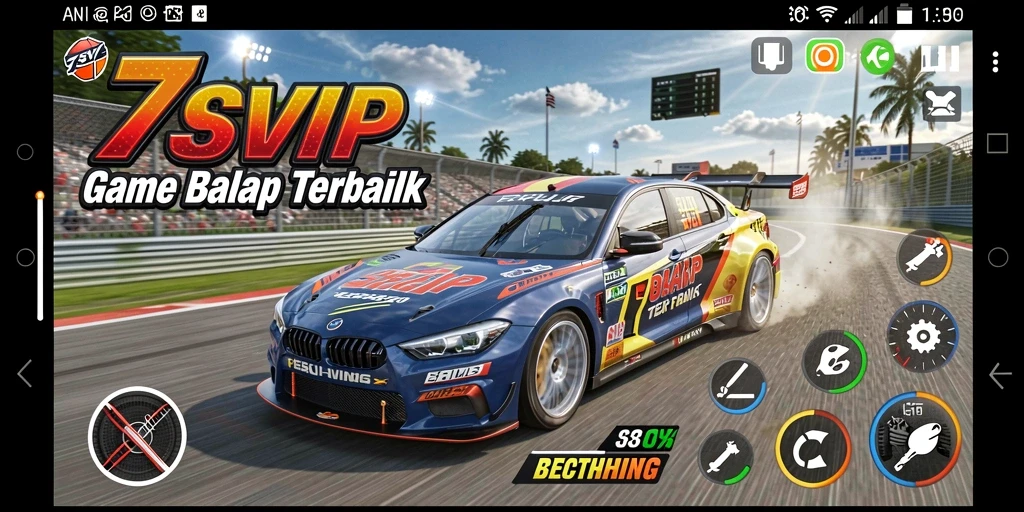 Tampilan gameplay Racing yang seru dan mendebarkan di 7SVIP.