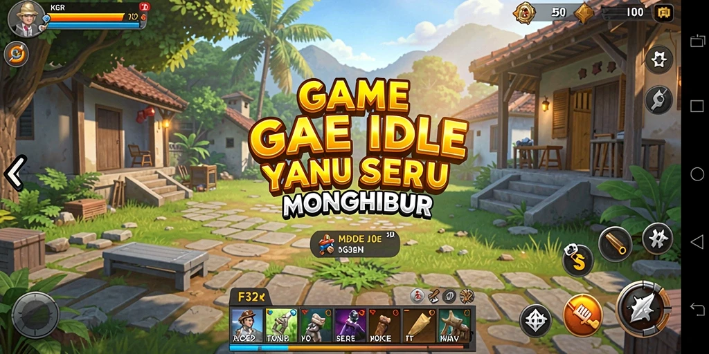 Tampilan gameplay seru dari F32 yang menampilkan karakter bekerja.