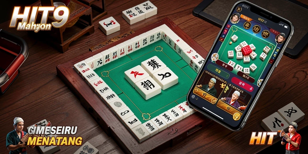 Tampilan gameplay HIT9 dengan berbagai ubin Mahjong yang menarik.