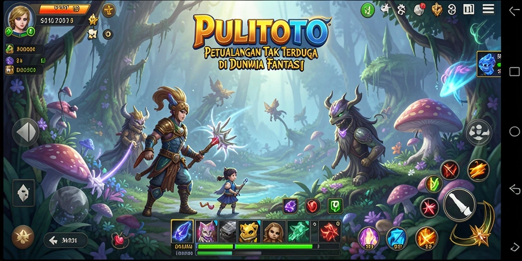 Gameplay PULITOTO yang seru dan penuh warna di dunia petualangan.