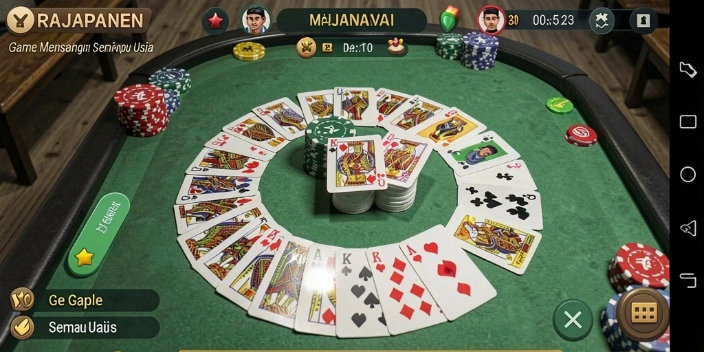 Tampilan gameplay seru di RAJAPANEN dengan teman-teman.
