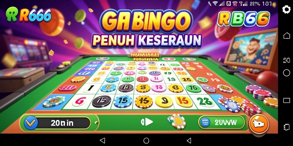 Tangkapan layar utama RR666 menampilkan gameplay seru Bingo.