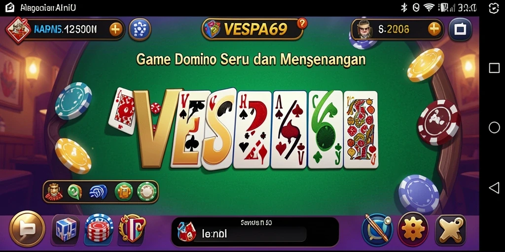Screenshot gameplay seru dari permainan Domino VESPA69.