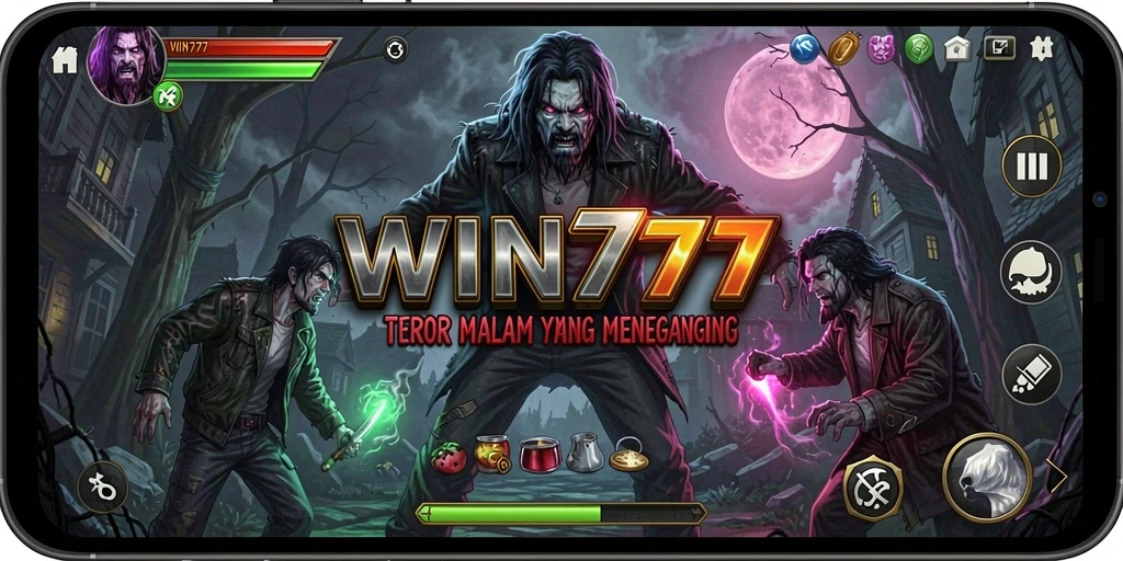Tampilan gameplay menegangkan di WIN777 dengan suasana mencekam.